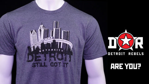 (0014) Detroit Skyline People Mover T-shirt, Detroit T-Shirts LLC