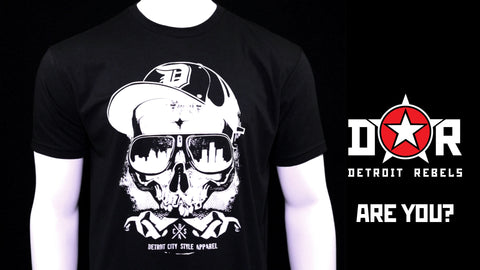 (0054) Detroit Thug Skull T-Shirt, Detroit T-Shirts LLC
