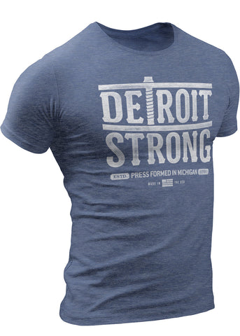 Detroit Strong (Vintage Press) T-Shirt  by DETROIT★REBELS Brand