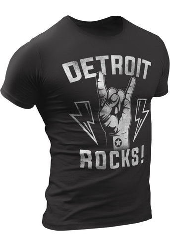 (0091) DETROIT ROCKS T-Shirt by DETROIT REBELS Brand