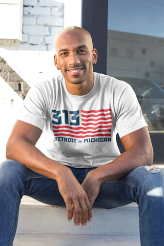 (0073) 313 Detroit Area Code T-Shirt, Detroit T-Shirts LLC