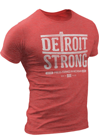 Detroit Strong (Vintage Press) T-Shirt  by DETROIT★REBELS Brand