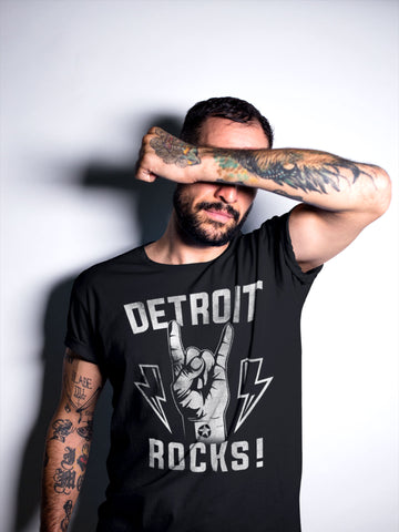 (0091) DETROIT ROCKS T-Shirt by DETROIT REBELS Brand