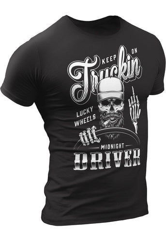 Truck Driver, Trucker or Diesel Mechanic Gift T-Shirt, Funny black shirt mens