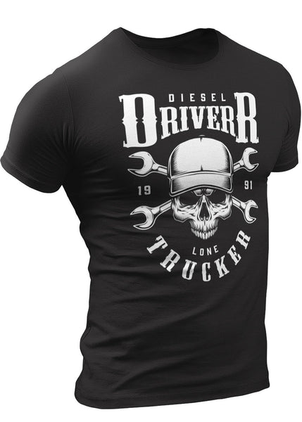 Truck Driver, Trucker or Diesel Mechanic Gift T-Shirt, Funny black shirt mens