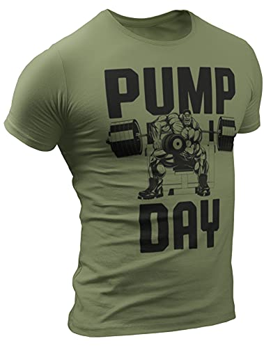 D R DETROIT REBELS Pump Day Workout Shirt for Men Funny Gym Motivational Sayings T-Shirt