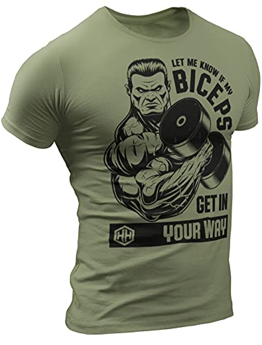 Let Me Know If My Biceps Get in Your Way Workout Shirt for Men Funny Gym T-Shirt