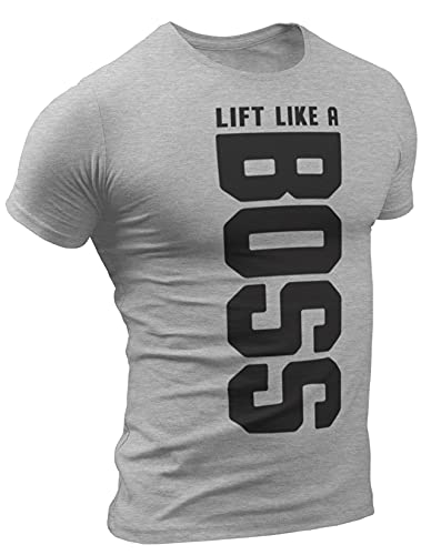 Lift Like A Boss Workout Shirt for Men Funny Gym Motivational