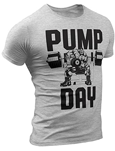 D R DETROIT REBELS Pump Day Workout Shirt for Men Funny Gym Motivational Sayings T-Shirt