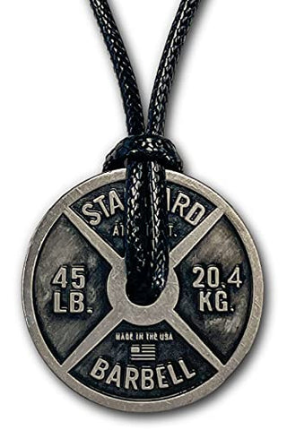 Workout Necklace For Men – Weight Plate Necklace – Dumbbell Necklace for Savages and Rough Guys – Awesome Gym Plate Necklace