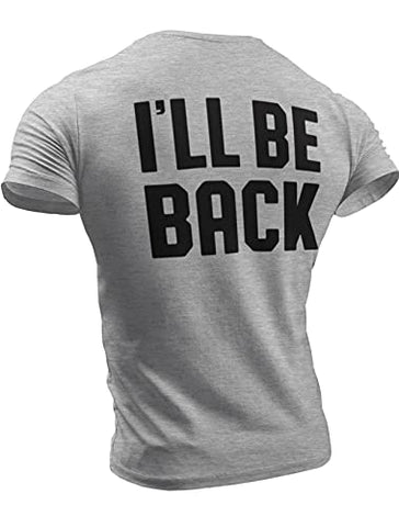 Happy Hour Gym Time Iโll Be Back Workout Shirt for Men Funny Gym Sayings
