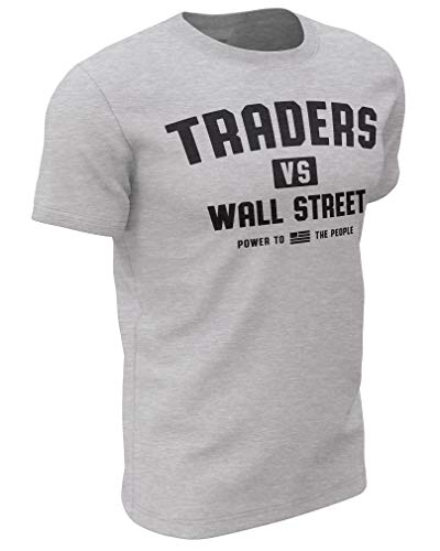 Golden Bitcoin T-Shirt for Crypto Currency Miners and Original Collectors Bitcoin Coin (Traders vs. Wall Street Power to The People, Small)