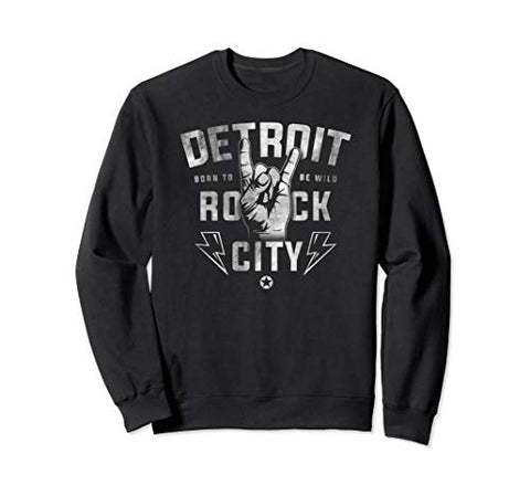 Detroit Rock City Sweatshirt Mens Black Vintage