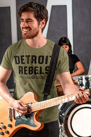 Detroit Rebels Shirt - Unisex T-Shirt - Detroit Style Apparel - Small to XXXL - Military Green