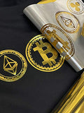 Golden Bitcoin T-Shirt for Crypto Currency Miners and Original Collectors Bitcoin Coin (Ripple Ethereum Bitcoin CardanoLitecoin, Small)