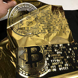 Golden Bitcoin T-Shirt for Crypto Currency Miners and Original Collectors Bitcoin Coin