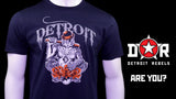Detroit Gangster Tiger Baseball T-Shirt by DETROIT★REBELS Brand