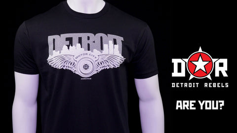 (0015) Detroit Motor City Wings T-Shirt, Detroit T-Shirts LLC