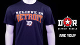 (0052) Believe In Detroit T-Shirt, Detroit T-Shirts LLC