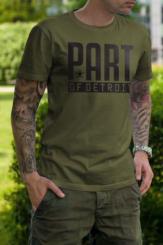 (0072) PART OF DETROIT T-Shirt by Detroit Rebels Brand