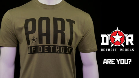 (0072) PART OF DETROIT T-Shirt by Detroit Rebels Brand