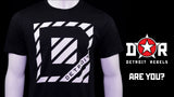 (0085) Detroit "D" Square, Detroit T-Shirts by DETROIT REBELS