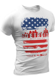 (0031) American Flag Detroit T-shirt, Detroit T-Shirts LLC