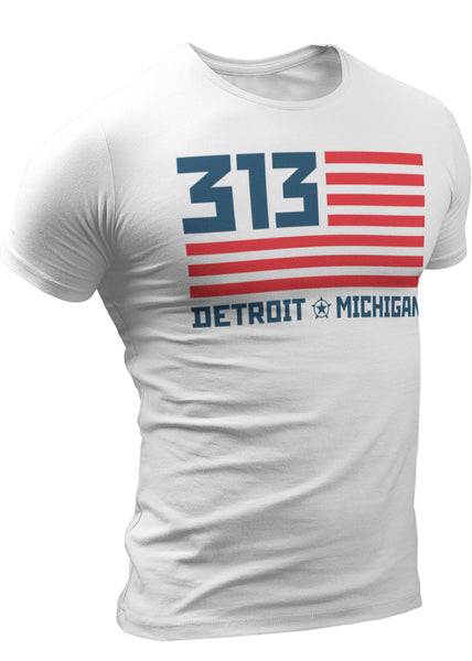(0073) 313 Detroit Area Code T-Shirt, Detroit T-Shirts LLC