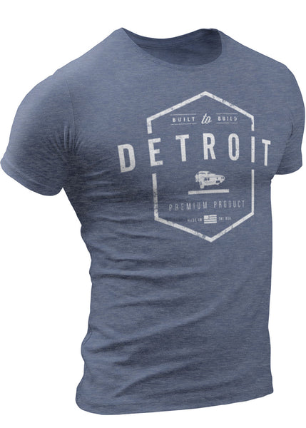 Detroit Built-To-Build Cars T-shirt by DETROIT★REBELS Brand