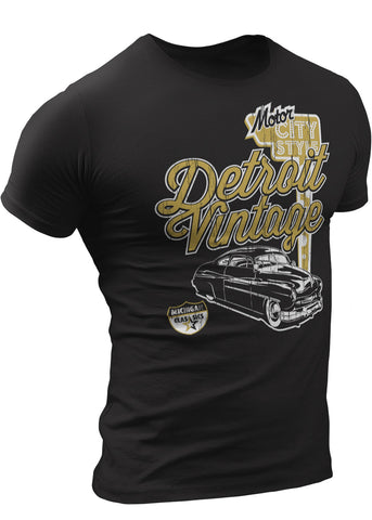 (0041) Detroit Vintage Classic Car T-Shirt, Detroit T-Shirts LLC