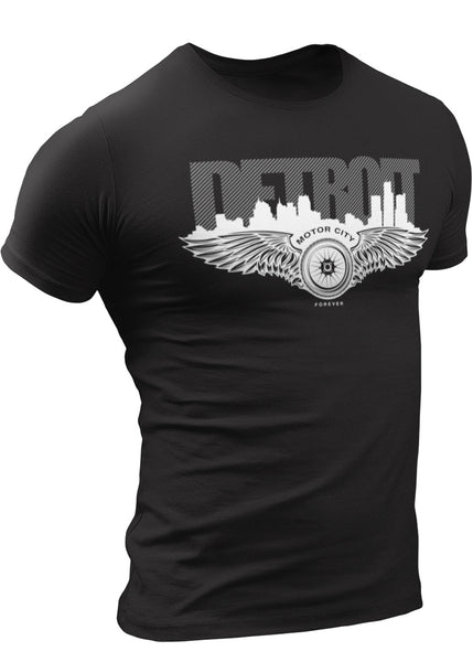 (0015) Detroit Motor City Wings T-Shirt, Detroit T-Shirts LLC