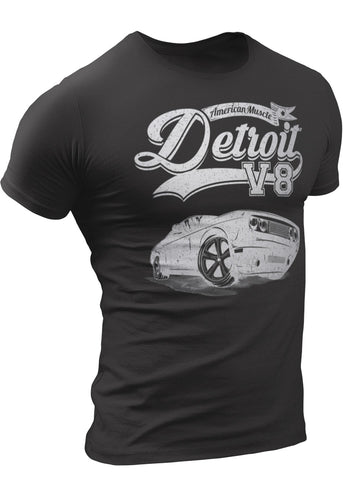 (0045) Detroit V8 Challenger T-Shirt, Detroit T-Shirts LLC