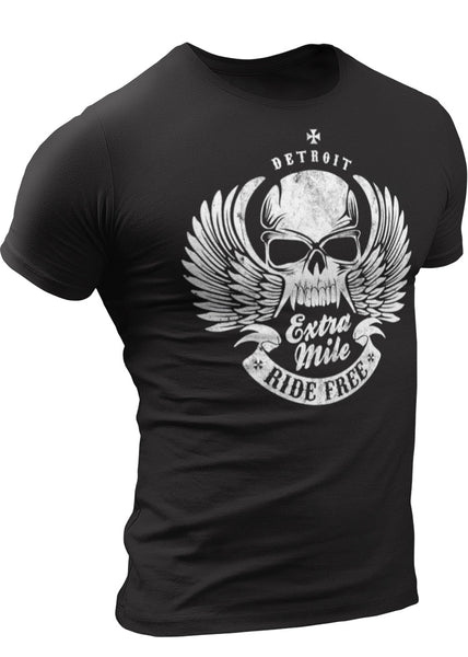 (0056) Extra Mile Motorcycle T-Shirt, Detroit T-Shirts