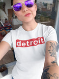(0084) Detroit Red Box T-Shirt by Detroit Rebels Brand