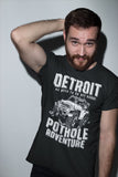(0096) DETROIT POTHOLE ADVENTURE T-Shirt by DETROIT REBELS Brand
