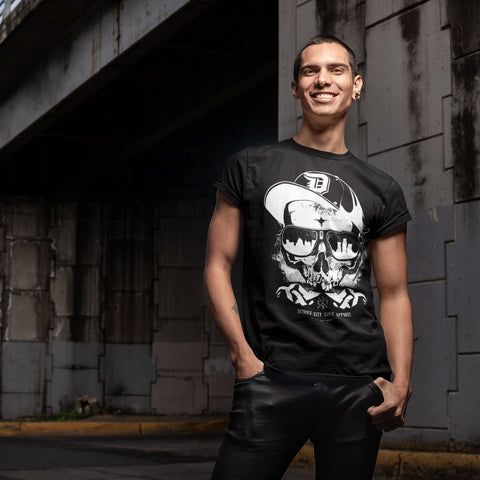 (0054) Detroit Thug Skull T-Shirt, Detroit T-Shirts LLC