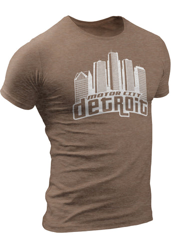 (0021) Detroit Motor City Skyline T-Shirt, Detroit T-Shirts LLC