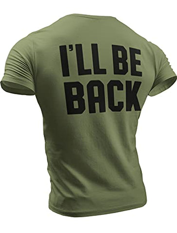 Happy Hour Gym Time I’ll Be Back Workout Shirt for Men Funny Gym Sayings