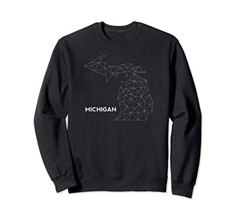 Michigan Wire Map novelty gift for men women - Vintage Sweatshirt