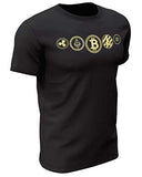 Golden Bitcoin T-Shirt for Crypto Currency Miners and Original Collectors Bitcoin Coin (Ripple Ethereum Bitcoin CardanoLitecoin, Small)