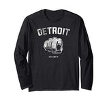 Detroit Fist Vintage City Style Gift Apparel for men women Long Sleeve T-Shirt