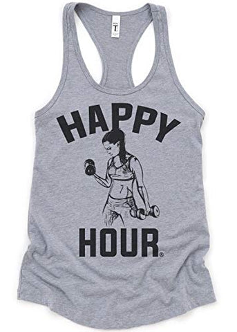 Workout Tank Tops for Women Happy Hour Weightlifting Gym Tops Womens Tanks