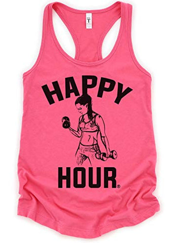 Workout Tank Tops for Women Happy Hour Weightlifting Gym Tops Womens Tanks