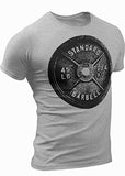 Happy Hour T-Shirt for Men Workout Weightlifting Funny Gym Tshirt (Large, 001. Squat Bench Deadlift Workout T-Shirt Grey)