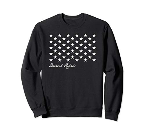 Detroit Rebels Stars Long Sleeve Sweatshirt Street Style