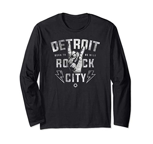 Detroit City Style Apparel for men women - Detroit Rock City Long Sleeve T-Shirt