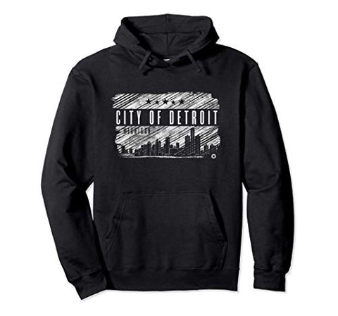 Detroit City Style Apparel - Detroit Skyline Vintage Pullover Hoodie