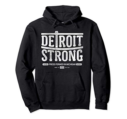 Detroit Strong Vintage Press gift for men women - Novelty Pullover Hoodie