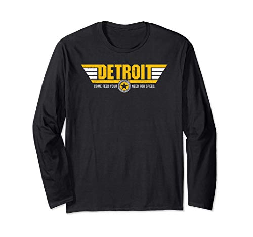 Detroit City Gift Style Apparel - Top Speed Vintage Long Sleeve T-Shirt