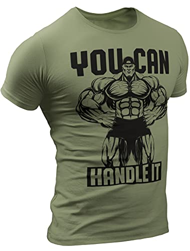 D R DETROIT REBELS You Can Handle It Workout Shirt for Men Funny Gym Motivational Sayings T-Shirt